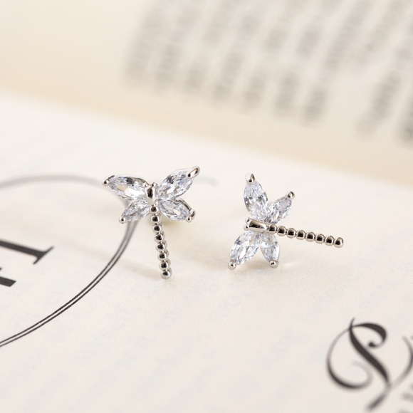 Sparkling Dragonfly Studs - Only 4 left! - Picture 4 of 9